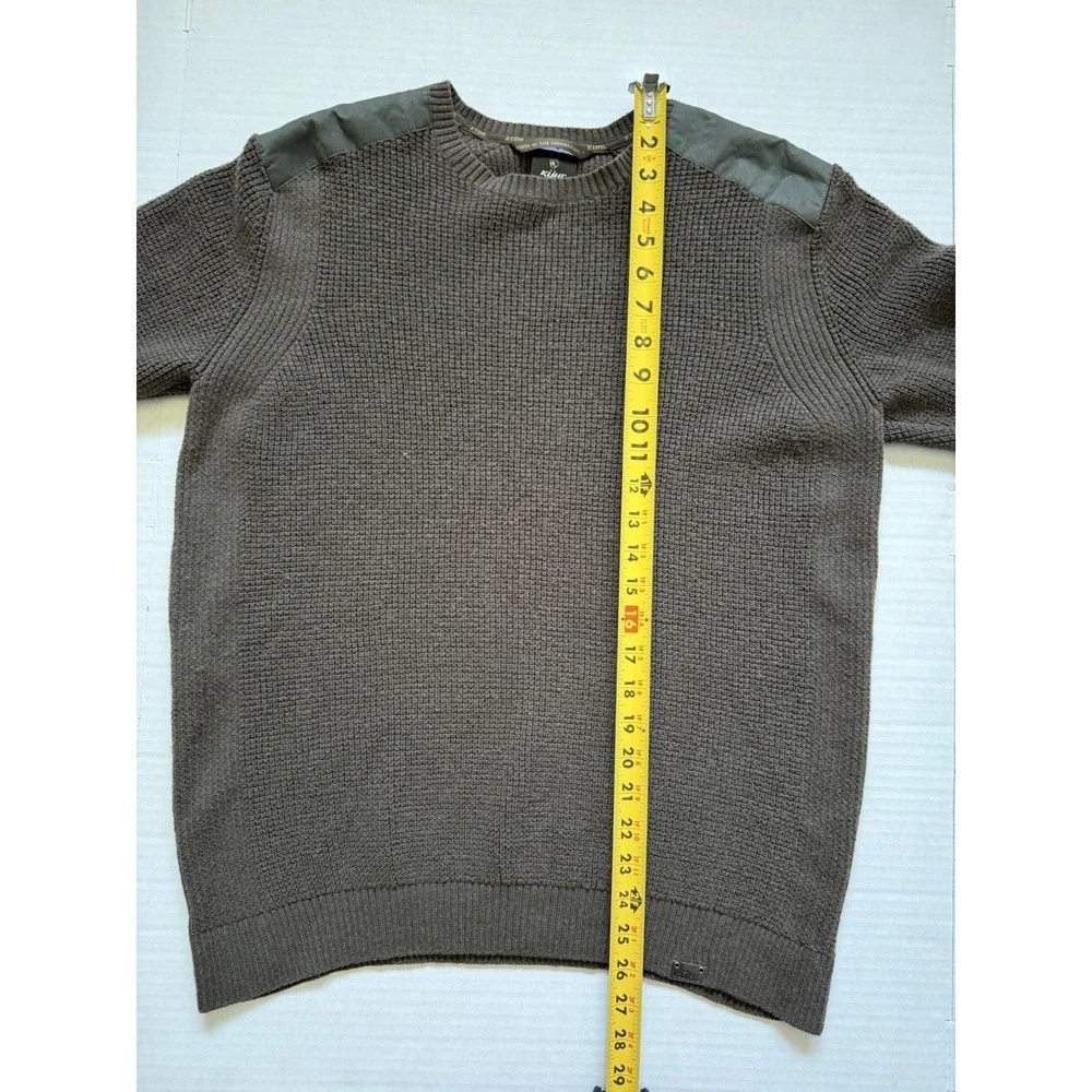 Kuhl Evader Sweater Mens Size M Brown Merino Wool Crewneck Outdoor Pullover